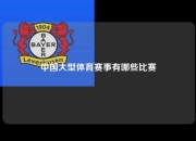 中国大型体育赛事有哪些比赛