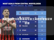 英超预测比分结果查询专业工具助你掌握足球世界