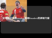 足球比分预测gmanbetx揭秘Gmanbetx的神秘力量