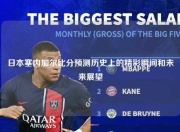 日本塞内加尔比分预测历史上的精彩瞬间和未来展望