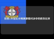 狂热vs火花比分预测激情对决中的胜负比拼