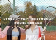 沃夫斯堡对法兰克福比分预测沃夫斯堡与法兰克福足球队比赛比分预测
