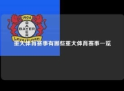 重大体育赛事有哪些重大体育赛事一览