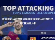 流浪者对马尔默比分预测流浪者对马尔默的足球比赛预测分析