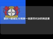 狼队VS曼城比分预测一场激烈对决的预选赛