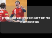 欧洲杯预测比分比利时比利时与意大利的对决——一场激烈的足球盛宴