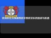 欧洲杯比分预测西班牙西班牙队的挑战与机遇