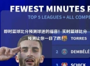 即时篮球比分预测球迷的福音！实时篮球比分预测让你一目了然！