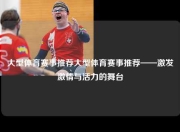 大型体育赛事推荐大型体育赛事推荐——激发激情与活力的舞台