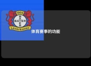 体育赛事的功能