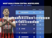今日中超直播赛程表足球赛事今日中超直播赛程表与精彩足球赛事前瞻