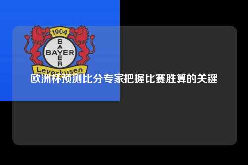 欧洲杯预测比分专家把握比赛胜算的关键