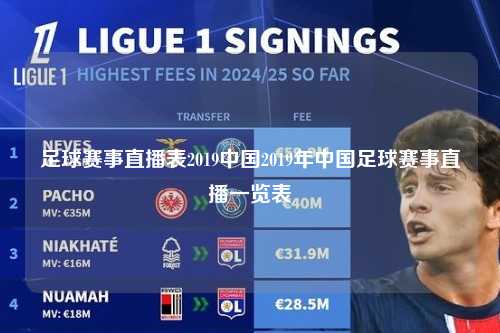足球赛事直播表2019中国2019年中国足球赛事直播一览表