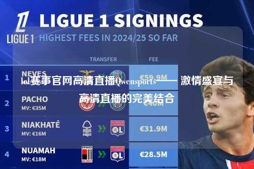 lol赛事官网高清直播Qwensports—— 激情盛宴与高清直播的完美结合