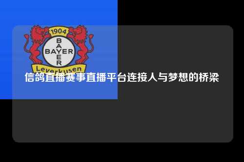信鸽直播赛事直播平台连接人与梦想的桥梁